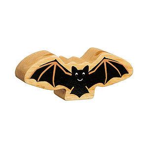 Naturholz schwarze Fledermaus Fairtrade