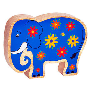 Lanka Kade Elefant Holztier blau