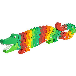 Holzpuzzle Krokodil 1-25