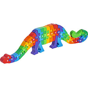 Holzpuzzle Dinosaurier a-z klein Buchstaben